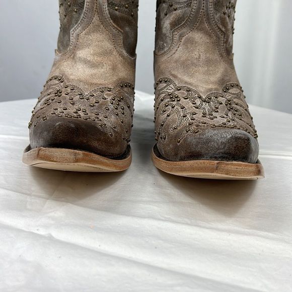 JB Dillon Reserve Boots Snip Toe Studded Distressed Coloring Cowboy NEW … - Picture 4 of 10